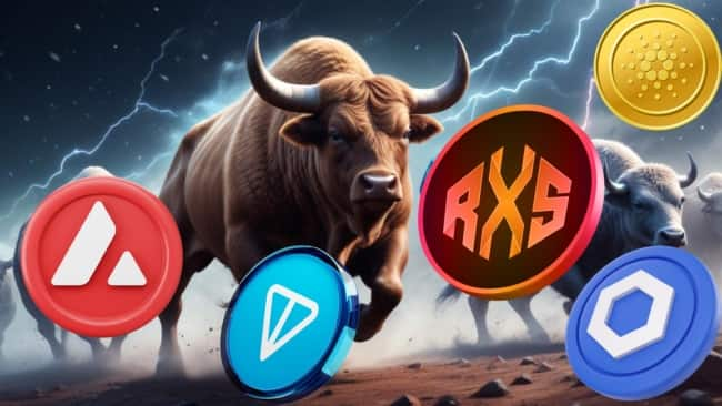 5 Altcoins Ready to Go Ballistic in the 2025 Bull Run: Avalanche, Toncoin, Chainlink, Cardano, Rexas Finance (RXS)