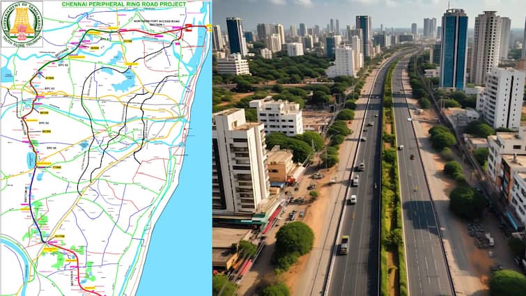 Chennai Peripheral Ring Road Status Route Map key Features Rout Wise Project Status Tnn Chennai Peripheral Ring Road: 120 கி.மீ., ஸ்பீட்.. இனி டிராபிக் இல்லை.. பயன்பாட்டிற்கு வரவுள்ள சென்னை பெரிஃபெரல் ரிங் ரோடு திட்டம்.. !