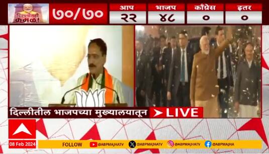 PM Modi Delhi Win Election : दिल्ली काबीज केल्यानंतर भाजपचा जल्लोष, भाजप मुख्यालयात जोरदार स्वागत