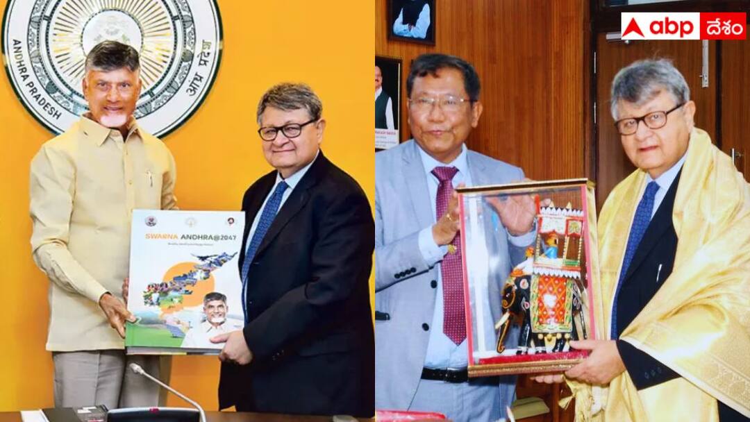 NITI Aayog Chairman inspects AIIMS meets CM Chandrababu at Mangalagiri CM Chandrababu: 30 ఏళ్ల నాటి విషయాన్ని గుర్తు చేసుకుని సీఎం చంద్రబాబుపై నీతి ఆయోగ్ చైర్మన్ ప్రశంసలు