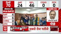 Delhi Election Results 2025: Virender Sachdeva Celebrates at BJP Headquarters with Party Workers