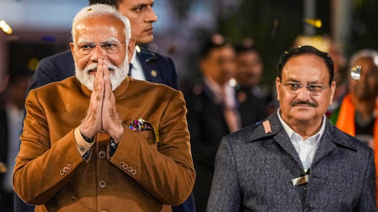 Delhi election results 2025 Nadda Calls AAP Factory Of Lies Corruption Says BJP Win A Message That PM Modi Resides In Delhi Heart Nadda Calls AAP 'Factory Of Lies, Corruption’, Says BJP Win A Message That ‘Modi Resides In Delhi’s Heart’