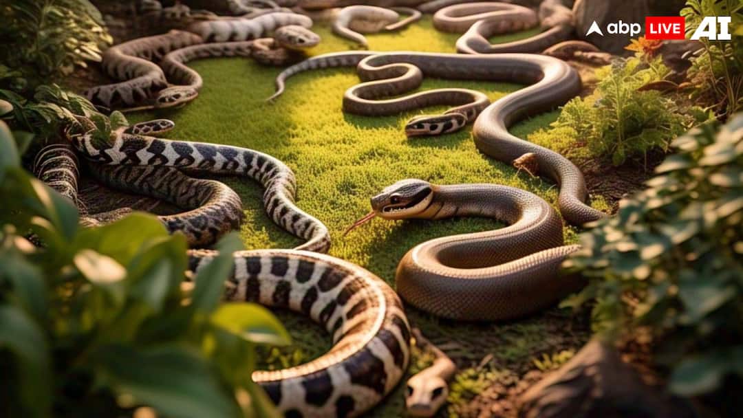 Bunch of 102 live snakes found in the backyard of a house in Australia goes viral एक-दो नहीं, इस गार्डन में मिले 100 से ज्यादा सांप, यूजर्स बोले- यहां तो सांपों की बस्ती मिल गई