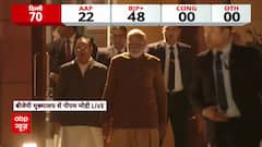 Delhi Election 2025 Results: PM Modi Reaches BJP Headquarters Stage Amid Grand Celebrations After Victory