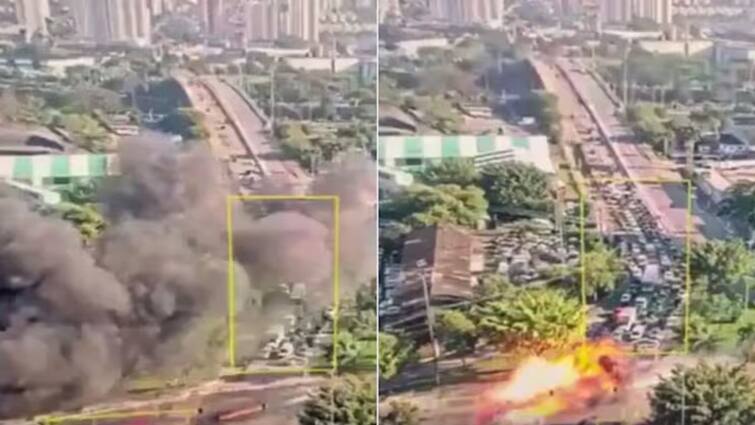 Shocking Video Shows Plane Crashing Onto Street in Brazil, Killing Pilot And Influencer Watch Video: திடீரென நடுரோட்டில் லேண்ட் ஆன விமானம் - தீப்பிழம்புகள் பறக்க வெடித்து சிதறும் காட்சிகள் - வீடியோ வைரல்
