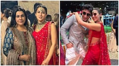 Sara Ali Khan Dazzles In A Saree As She Attends Friend’s Wedding With Mom Amrita & Brother Ibrahim; See PICS