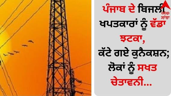 Punjab News: ਪੰਜਾਬ ਦੇ ਬਿਜਲੀ ਖਪਤਕਾਰਾਂ ਨੂੰ ਵੱਡਾ ਝਟਕਾ, ਕੱਟੇ ਗਏ ਕੁਨੈਕਸ਼ਨ; ਲੋਕਾਂ ਨੂੰ ਸਖਤ ਚੇਤਾਵਨੀ... 
