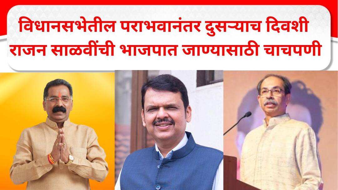 Rajan Salvi On the second day after the defeat in the assembly Rajan Salvi move to the BJP was tested Uddhav Thackeray leader secret explosion Maharashtra Politics Marathi News विधानसभेतील पराभवानंतर दुसऱ्याच दिवशी राजन साळवींची भाजपात जाण्यासाठी चाचपणी, ठाकरेंच्या नेत्याचा गोप्यस्फोट