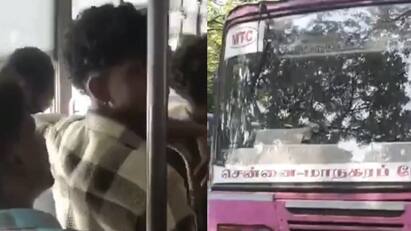 chennaai mtc   Free Bus issue woman argument youngsters seating inside Free Bus issue : ”ஓசில தானே வர்றீங்க!” ஓடும் பேருந்தில் பெண்ணிடம் வாக்குவாதம்! அட்ராசிட்டி செய்த இளைஞர்கள்