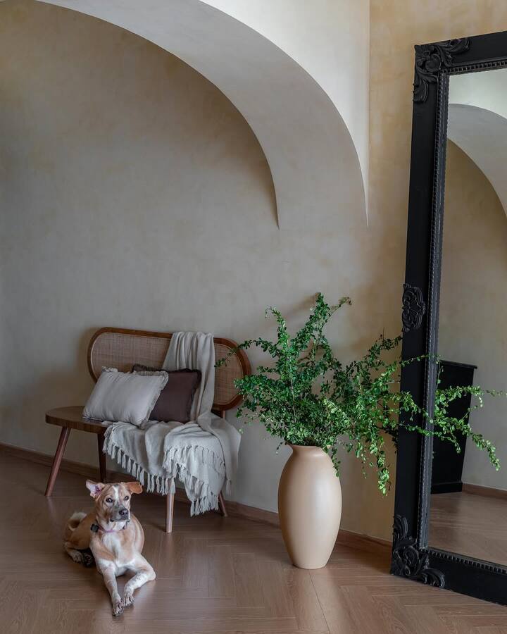 A Pinterest-inspired aesthetic fills the home with visually appealing nooks and cozy, functional spaces.