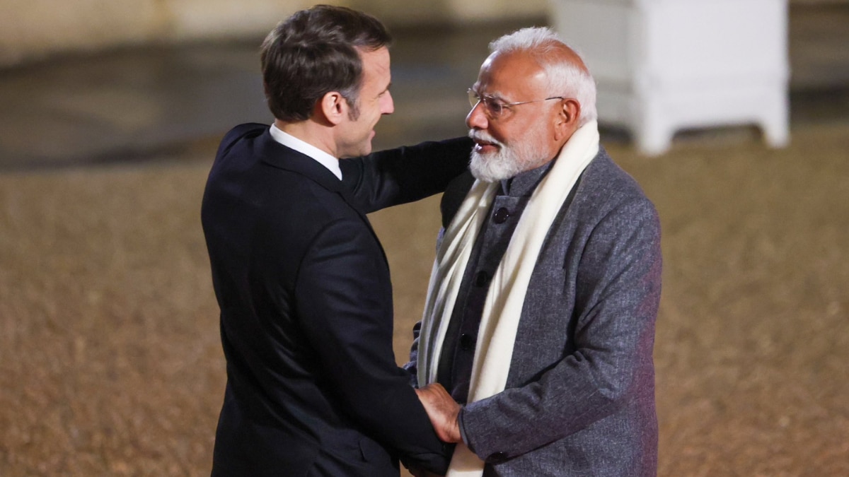 PM Modi Welcomed With Hug By 'Friend' Macron Ahead Of AI Summit In Paris