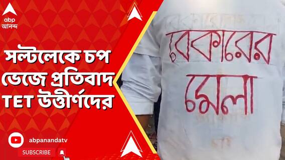 চাকরি চেয়ে ফের পথে, সল্টলেকে চপ ভেজে প্রতিবাদ TET উত্তীর্ণদের