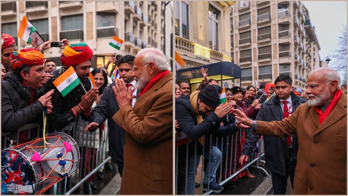 Modi in France: பிரான்ஸில் கடும் குளிரில் வரவேற்ற இந்தியர்கள்.. மேக்ரானுடன் விருந்து... அசத்தும் மோடி...