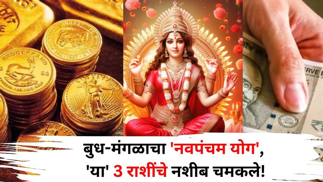 Astrology: बुध-मंगळाचा 'नवपंचम योग', 'या' 3 राशींचे नशीब चमकले! नोकरीत प्रमोशन, बक्कळ पैसा, उत्पन्नाचे नवे स्रोत, ज्योतिषशास्त्रात म्हटलंय.. Astrology Navpancham Yoga of Mercury Mars These 3 zodiac signs will have good luck promotion at work new sources of income will be available astrology says Astrology: बुध-मंगळाचा 'नवपंचम योग', 'या' 3 राशींचे नशीब चमकले! नोकरीत प्रमोशन, बक्कळ पैसा, उत्पन्नाचे नवे स्रोत, ज्योतिषशास्त्रात म्हटलंय..