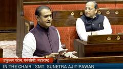 जुगलबंदी... सुनेत्रा पवार राज्यसभेत पीठासीन सभापती, प्रफुल्ल पटेलांना म्हणाल्या, तुमची वेळ संपली
