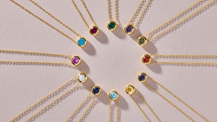 4. Barthstone Accessories: Birthterone is a symbol of accessories such as ring, bracelet, or necklace, connection and uniqueness of your love. These are great gifts that have a personal significance. (Image Source: Pinterest/Baublebar)