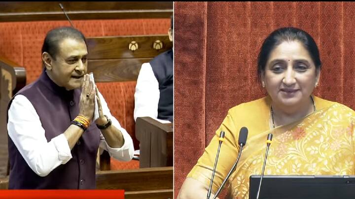 सुनेत्रा पवार यांनी प्रफुल्ल पटेल यांना तुमचा वेळ संपला आहे, असं सांगून भाषण थांबवण्यास सांगितले. त्यानंतर, विरोधी बाकीवरील खासदारांनी देखील वेळ संपल्याची आठवण करुन दिली.