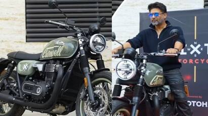 actor R Madhavan becomes the first person to own Brixton Cromwell 1200 இந்தியாவின் முதல்  Brixton Cromwell 1200 பைக்கை சொந்தமாக்கிய மாதவன்