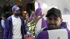 PHOTOS: आखिरी वनडे के लिए अहमदाबाद पहुंची टीम इंडिया, सामने आई तस्वीरें; गजब लुक में दिखे खिलाड़ी