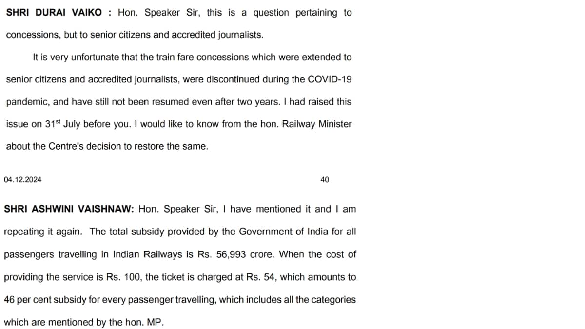 Fact Check: Has Indian Railways Restored Senior Citizen Concessions On Train Ticket Fares?