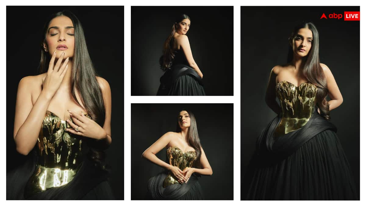 गोल्ड प्लेटेड मेटल फ्रॉक में सोनम कपूर का फेयरी लुक, फोटोज देख फैंस बोले- 'गॉर्जियस'