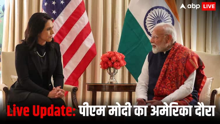 PM Modi Us Visit Live: PM Modi reached America, meet National Intelligence Director Tulsi Gabbard