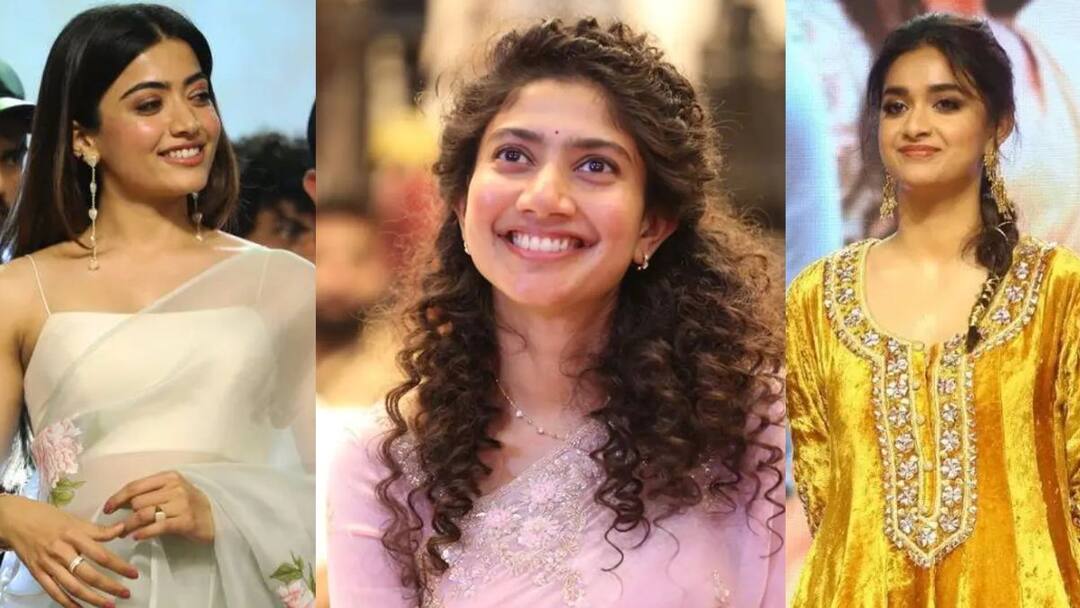 சாய் பல்லவிக்கு  அதிர்ந்த அரங்கம்..ஒதுங்கி நின்று வேடிக்கைப் பார்த்த கீர்த்தி சுரேஷ் , ராஷ்மிகா