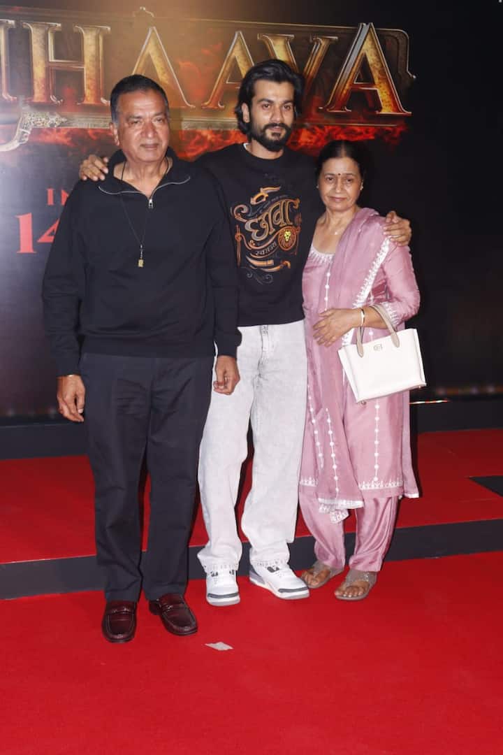 The screening was also attended by Vicky’s brother Sunny Kaushal and their parents.