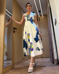 Mrunal Thakur Radiates Spring Vibes In A Floral Midi Dress, SEE PICS