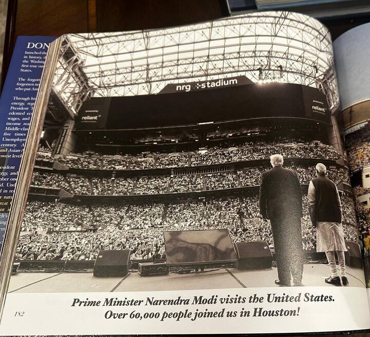 The historic 'Howdy, Modi' event in September 2019 was attended by over 60,000 attendees.