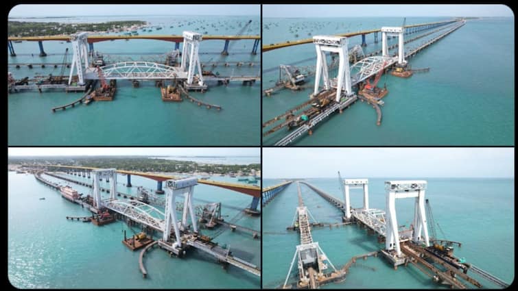 railways engineering marvel pamban bridge set to open in february by pm modi Pamban Bridge: 75 கிமீ வேகம், கடல் மேல் ரயில், தயாரான புதிய பாம்பன் பாலம், திறப்பு விழா தேதி, 111 ஆண்டு வரலாறு