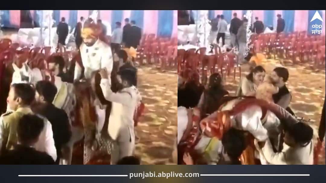 Wedding Joy Turns into Mourning: Groom Collapses on Horse, Shocking Death Caught on Live Video ਮਾਤਮ 'ਚ ਬਦਲੀਆਂ ਵਿਆਹ ਦੀਆਂ ਖੁਸ਼ੀਆਂ, ਘੋੜੀ 'ਤੇ ਬੈਠੇ ਲਾੜੇ ਨਾਲ ਵਾਪਰਿਆ ਭਾਣਾ, ਦੇਖੋ ਮੌਤ ਦਾ ਲਾਈਵ ਵੀਡੀਓ