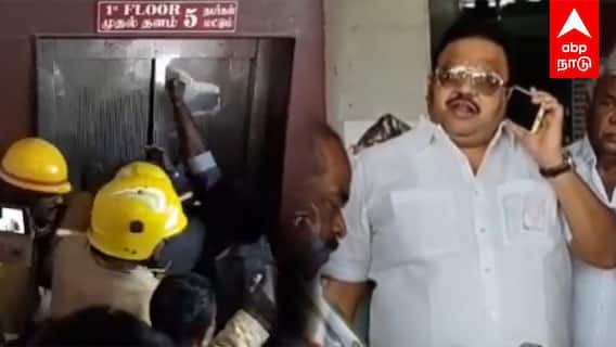 Congress MP Vishnu Prasad stuck in elevator | LIFT-ல் சிக்கிய எம்.பி! 1 மணி நேரம் திக்.. திக்! மயங்கிய காங்.கட்சியினர்