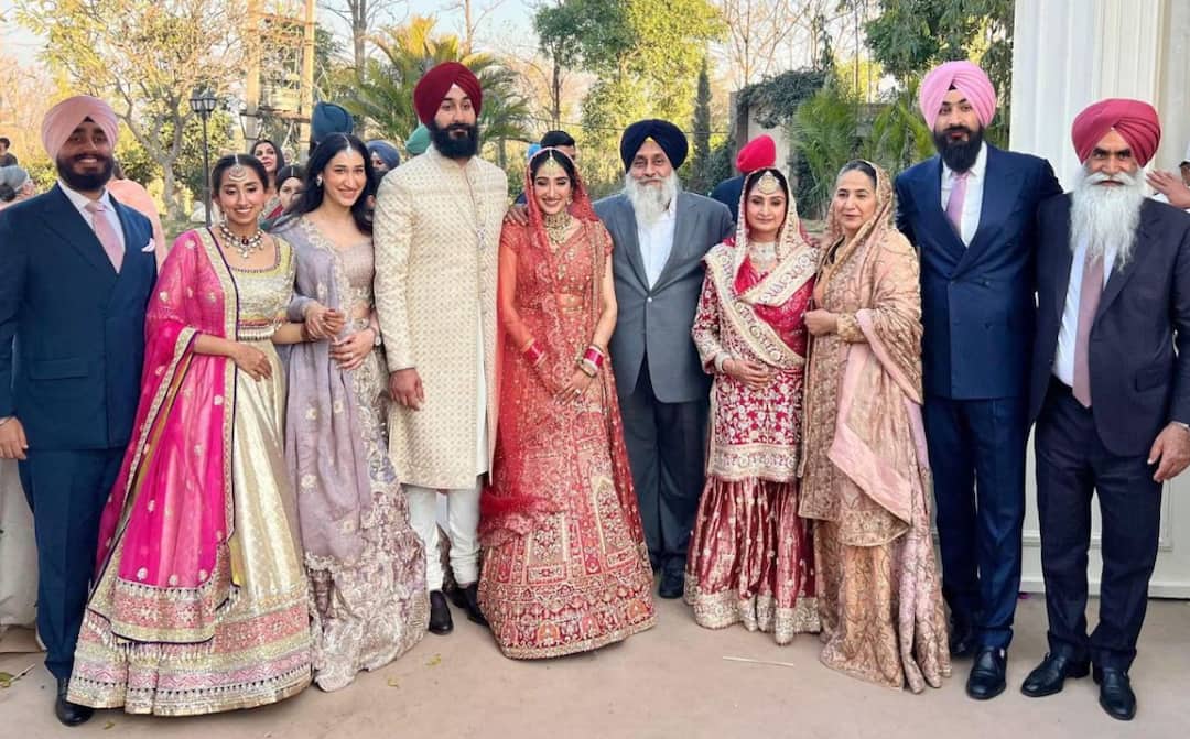 Sukhbir Badal Daughter Wedding harkirat kaur pics viral BJP Senior Leader Visit Sukhbir Badal Daughter Wedding: ਸੁਖਬੀਰ ਬਾਦਲ ਦੀ ਧੀ ਹਰਕੀਰਤ ਦੇ ਵਿਆਹ ਦੇ ਚਰਚੇ, ਬੀਜੇਪੀ ਦੇ ਵੱਡੇ-ਵੱਡੇ ਲੀਡਰ ਪਹੁੰਚੇ