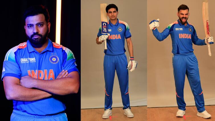 BCCI Released Indian Players with Champions Trophy 2025 New Jersey Champions Trophy 2025: சாம்பியன்ஸ் டிராபி புது ஜெர்சியில இந்திய அணி வீரர்கள பார்த்துட்டீங்களா.? இதோ புகைப்படங்கள்...
