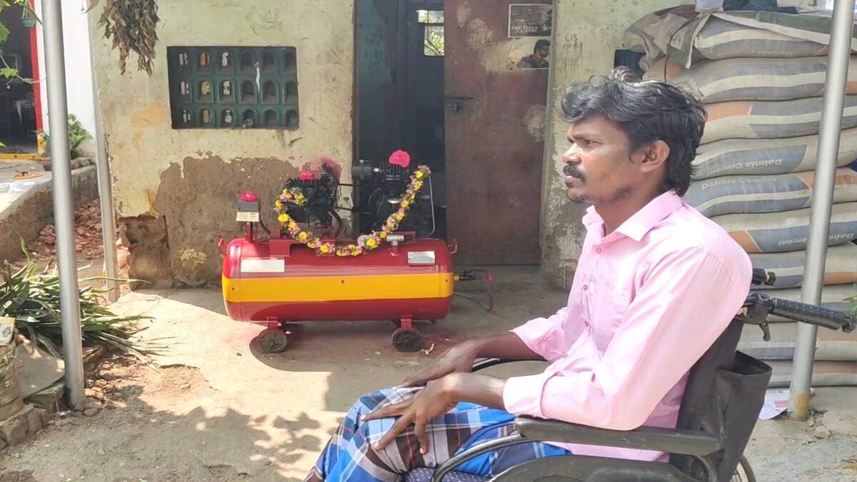 விபத்தால் மாற்றுத்திறனாளியான கூலித்தொழிலாளி - வாழ்வாதாரத்தை காக்க உதவிய தவெகவினர்