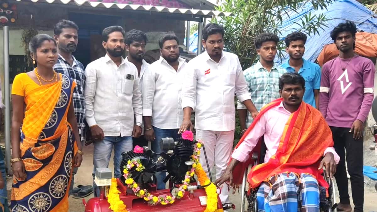 விபத்தால் மாற்றுத்திறனாளியான கூலித்தொழிலாளி - வாழ்வாதாரத்தை காக்க உதவிய தவெகவினர்