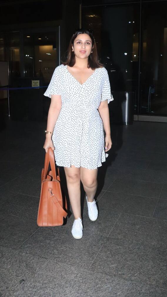 Parineeti Chopra Makes Airport Fashion Adorable In White Dress