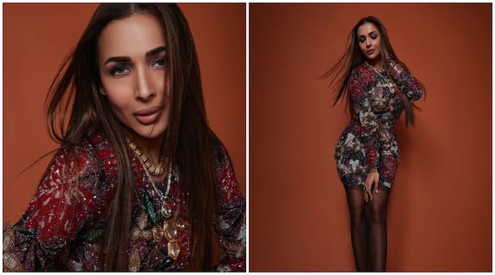 Malaika Arora recently set the fashion world ablaze with her latest photoshoot, where she dazzled in a breathtaking red embellished bodycon dress.