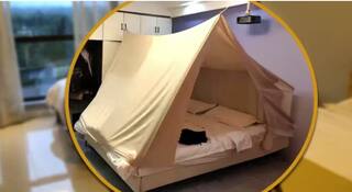 ਹੋਟਲ ਦੇ ਕਮਰੇ 'ਚ ਕੈਮਰਿਆਂ ਤੋਂ ਬਚਣ ਲਈ ਔਰਤ ਨੇ ਲਾਇਆ ਸ਼ਾਨਦਾਰ 'ਜੁਗਾੜ', ਬਿਸਤਰੇ 'ਤੇ ਹੀ ਬਣਾਇਆ ਤੰਬੂ, ਹੈਰਾਨ ਕਰ ਦੇਵੇਗਾ ਇਹ ਤਰੀਕਾ