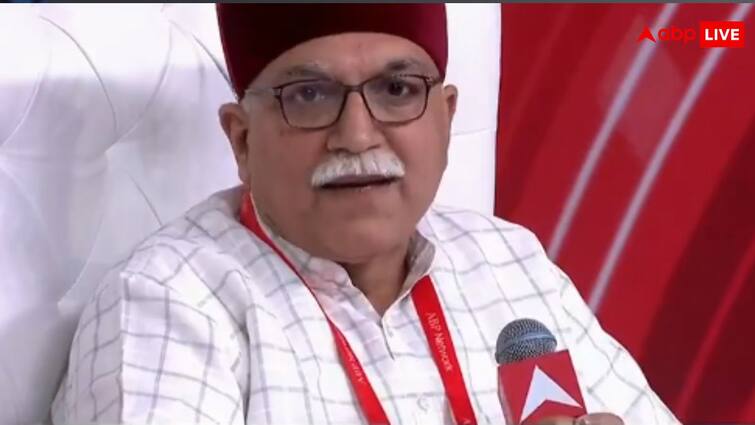 RSS  General Secretary Arun Kumar on the stage of Ideas of India Summit answered many questions related to RSS क्या RSS है कट्टर संगठन? आइडियाज ऑफ इंडिया समिट के मंच पर सरकार्यवाह अरुण कुमार ने दिया कुछ ऐसा जवाब