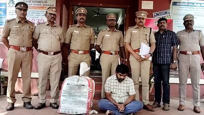 A person from Andhra Pradesh was arrested for supplying cannabis to Theni district  tnn தேனி மாவட்டத்திற்கு கஞ்சா சப்ளை! சிக்கிய ஆந்திரா சப்ளையார்.. போலீசாரால் அதிரடி கைது