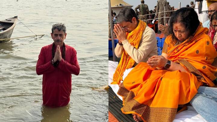 Kumbh Mela: பிரய்க்ராஜ்ஜில் நடைபெற்று வரும் கும்பமேளாவில் தமிழ்நாடு ஆளுநர் ஆர். என். ரவி நீராடிய புகைப்படங்களின் தொகுப்பு இது.