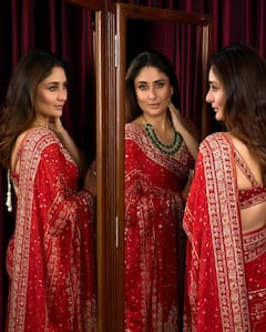 Kareena Kapoor Has Our Hearts Skipping A Beat With Her Red Saree Look; SEE PICS