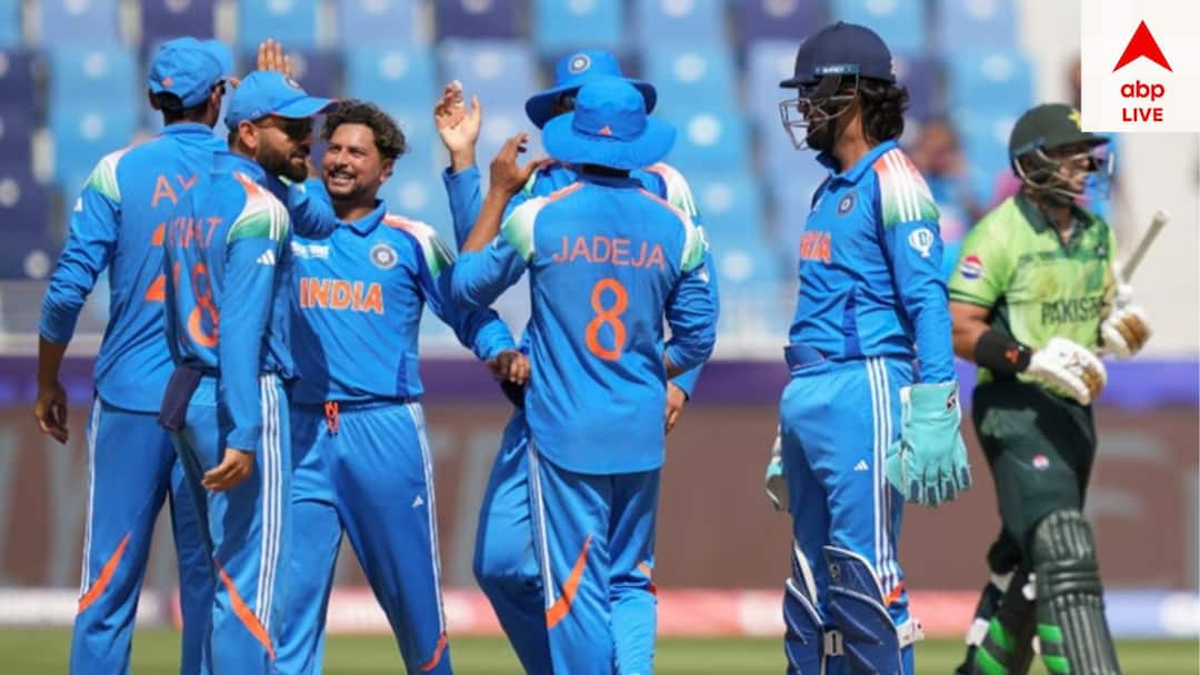 icc champions trophy 2025 pakistan all out for 241 kuldeep hardik bowl excellent know details IND vs PAK: কুলদীপের ৩ শিকার, হার্দিকের ঝুলিতে ২ উইকেট, পাক বধে ভারতের লক্ষ্যমাত্রা ২৪২