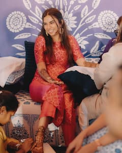 Prajakta Koli Shares Glimpses Of Loved-Up Mehndi Moments With Vrishank Khanal; See Pics