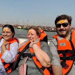 Pics: સોનાલી બેન્દ્રેએ પતિ સાથે સંગમમાં લગાવી ડુબકી, પછી ટેલિસ્કૉપથી નીહાળ્યો કુંભનો સુંદર નજારો, તસવીરો...