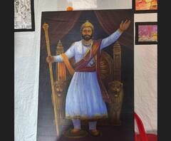 चिमुकल्या हातांनी साकारलं शिवचरित्र, चित्र प्रदर्शनातून उलगडला शिवरायांचा इतिहास