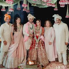 Shah Rukh Khan Dazzled In Black At Aadar-Alekha's Wedding, Inside PICS Show Actor Hugging The Groom