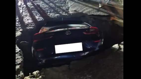Car Falls Into Pit As Road Caves In At Delhi's Dwarka — WATCH